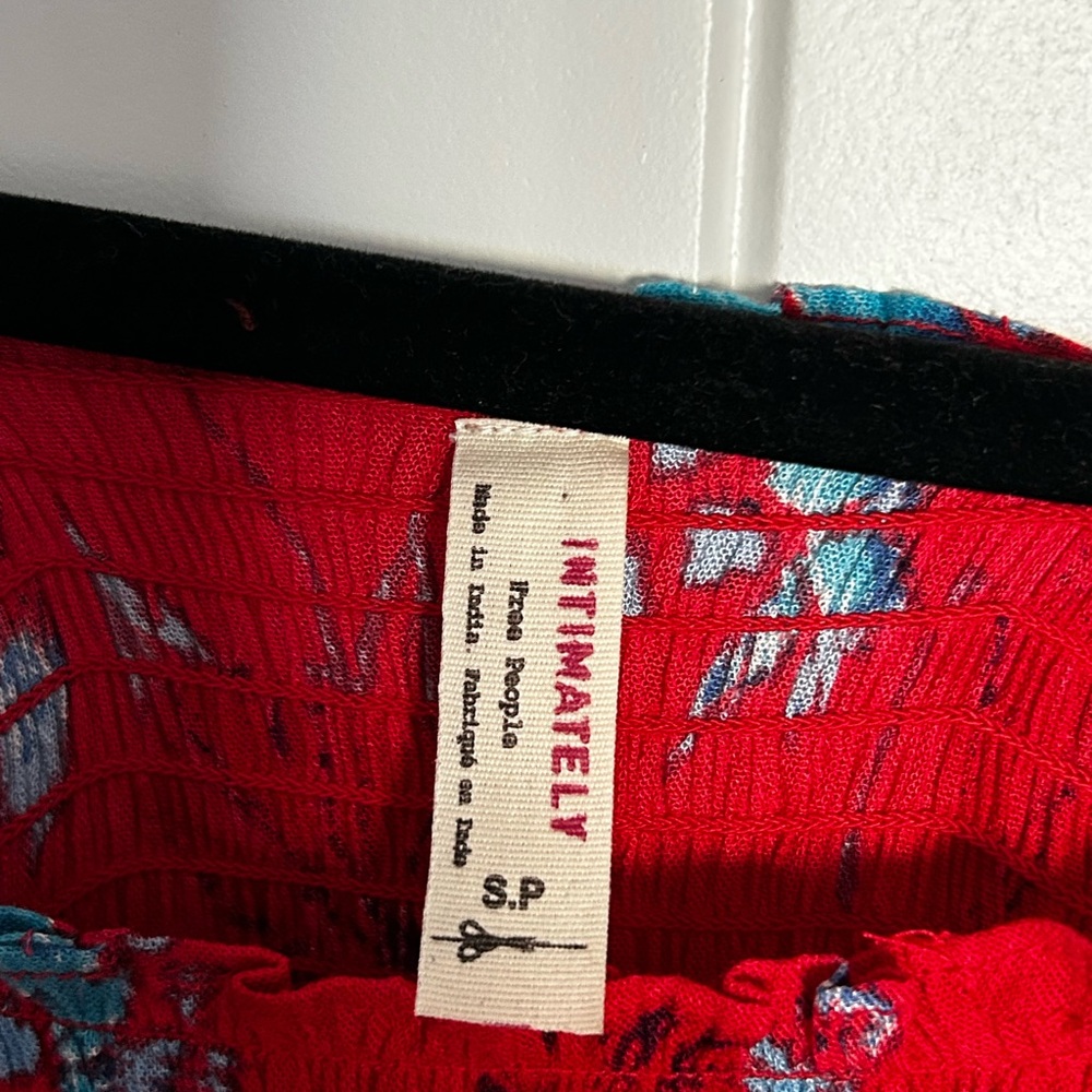 Intimately Free People Red and Blue Top